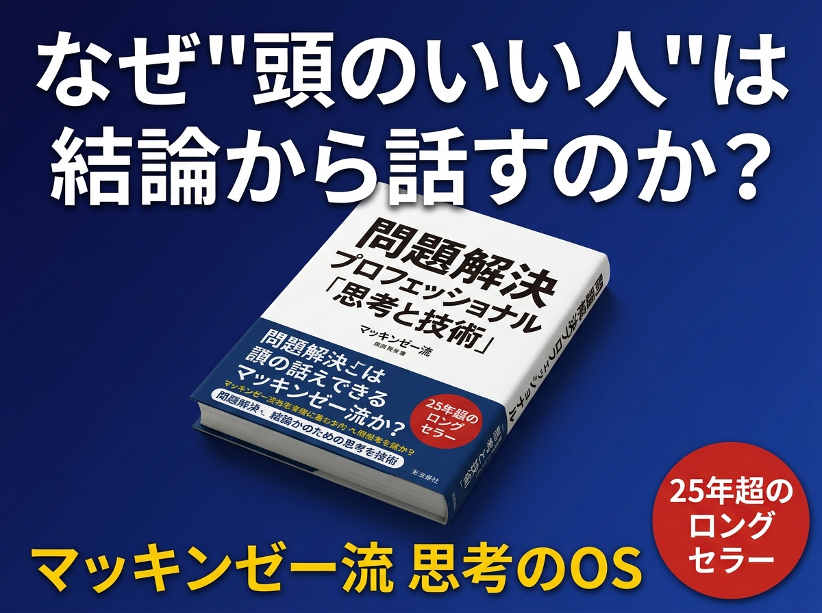 なぜ「頭のいい人」はいつも結論から話すのか？『問題解決プロフェッショナル』が教える思考のOS