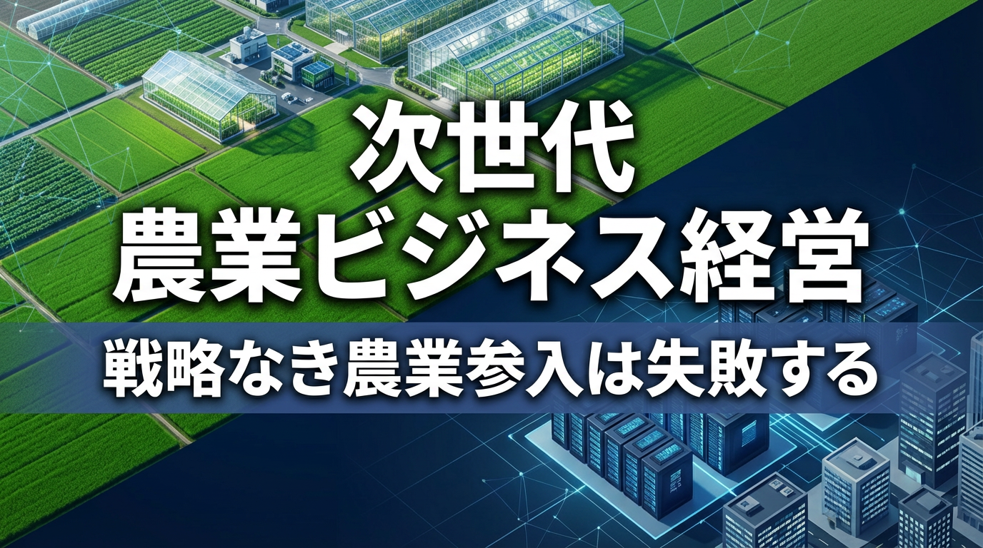 農業参入を考えるすべてのビジネスパーソンへ。戦略立案から事業計画まで網羅した必読書