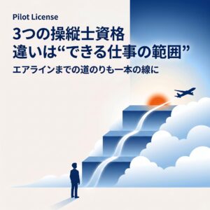 自家用・事業用・定期運送用操縦士の違いとは？資格の階段を整理