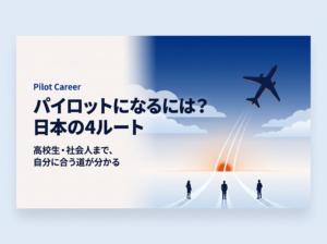 パイロットになるには？学生・社会人別に4つのルートを整理