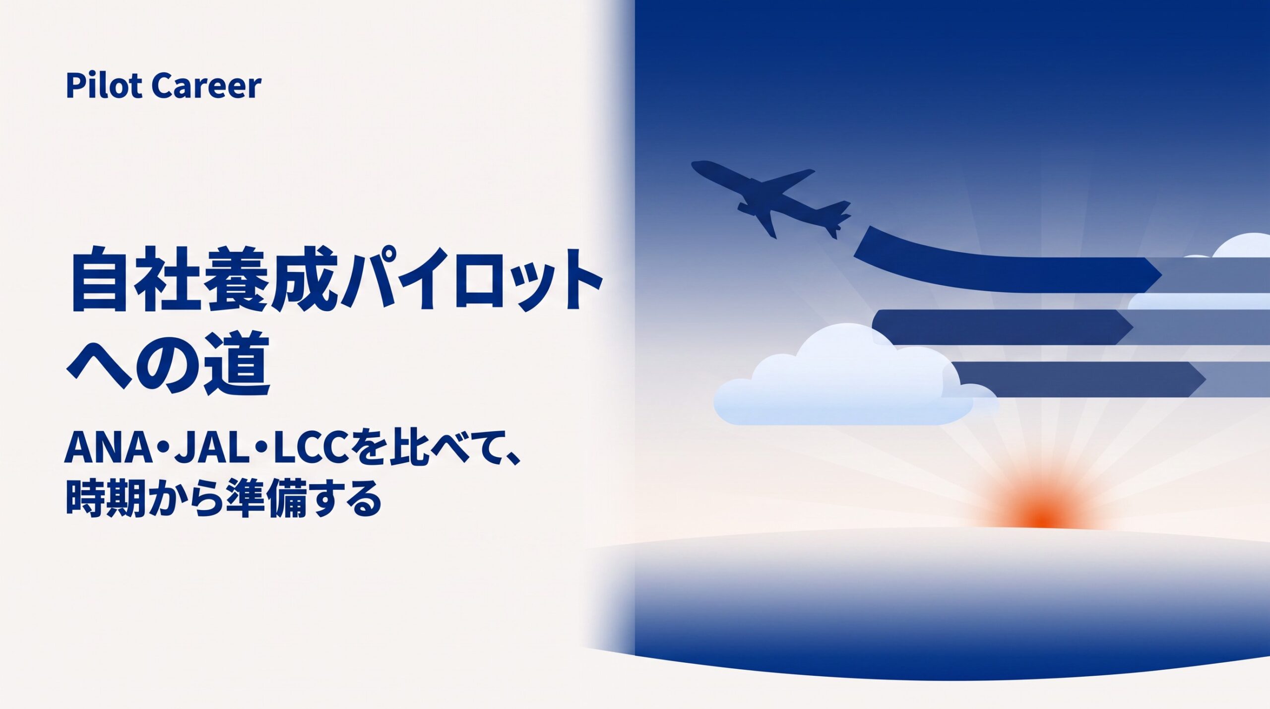 自社養成パイロットになるには|ANA・JAL・LCCの応募資格・時期・訓練を比較