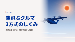 空飛ぶクルマの仕組みを図解｜マルチコプタ・リフト＋クルーズ・チルトの違い