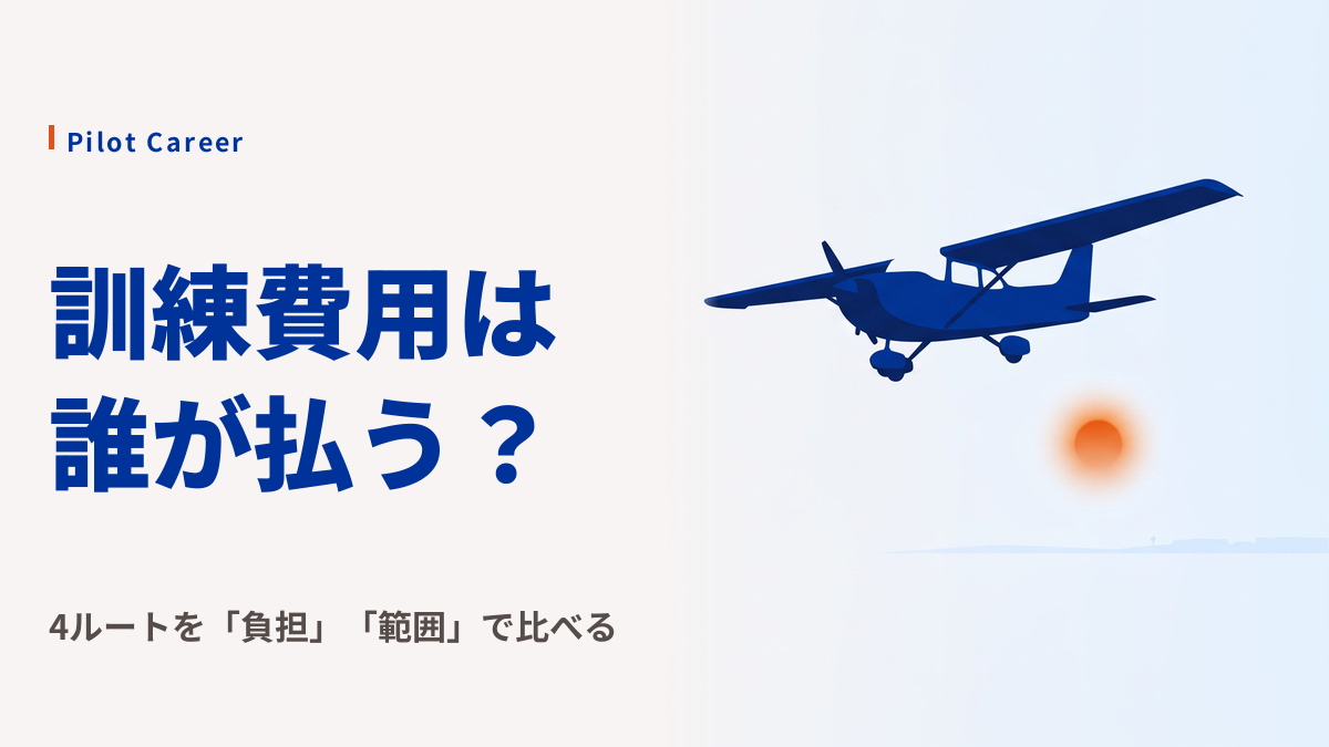 パイロット訓練の費用|自費・航空大学校・自社養成で「誰が払うか」が変わる