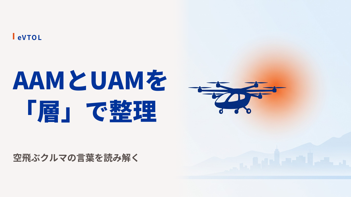 AAMとUAMの違いとは？空飛ぶクルマの言葉を「層」で整理する（初心者向け）